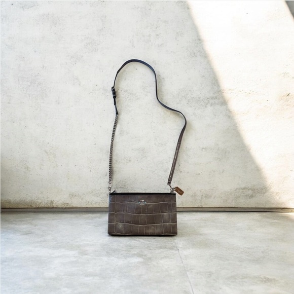 Coach Chic Crocodile-Embossed Crossbody Bag - Picture 2 of 7